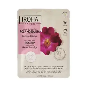 IROHA TISSUE MASKA ZA LICE 97% NATURAL ROSEHIP GLOBAL ANTI AGE 