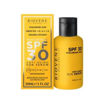 BIOVENE ANTI AGE SPF 30 MOISTURIZING SUN SERUM ORGANIC COCONUT 