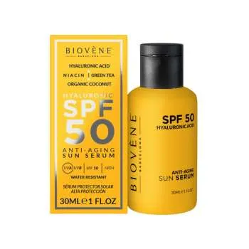 BIOVENE HYALURONIC ANTI AGING SPF 50 ORGANIC COCONUT  MOISTURIZING SUN SERUM 
