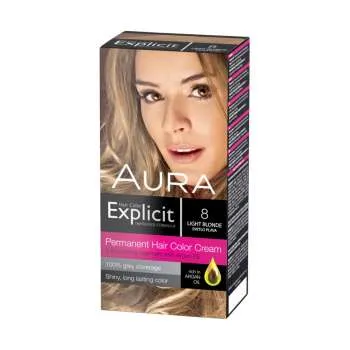 AURA EXPLICIT BOJA ZA KOSU 8 - SV. PLAVA 