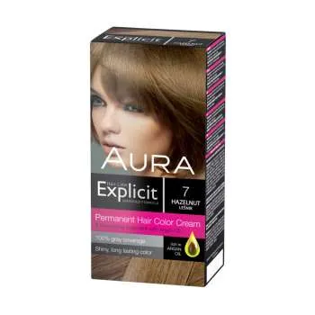 AURA EXPLICIT BOJA ZA KOSU 7 - LJESNIK 