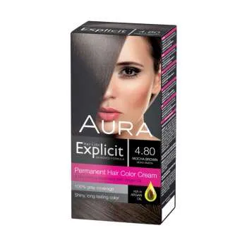 AURA EXPLICIT BOJA ZA KOSU 4.80 - MOKA SMEDJA 