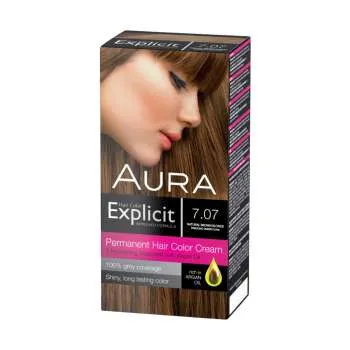 AURA EXPLICIT BOJA ZA KOSU 7.07 - PRIR. SM. PLAVA 