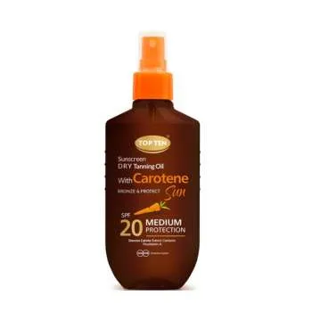 TOP TEN CAROTENE TANNING DRY OIL SPF 20 