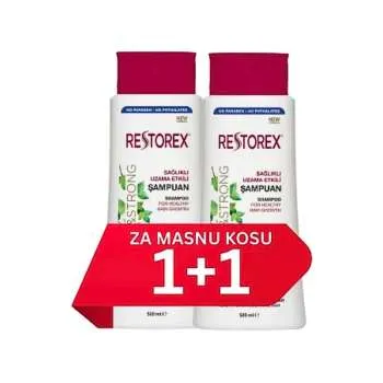 RESTOREX ŠAMPON ZA MASNU KOSU 500ML -1+1 