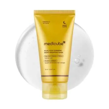 MEDICUBE KOJIC ACID TURMERIC NIGHT WRAPPING MASK 75ML 