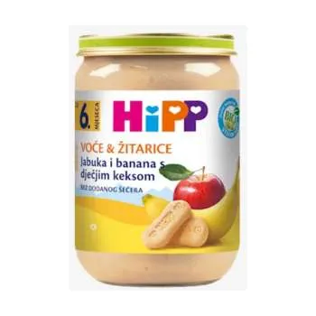 HIPP INTEGRALNA KAŠA - JABUKA I BANANA SA BABY KEKSOM - 5 MJ. 