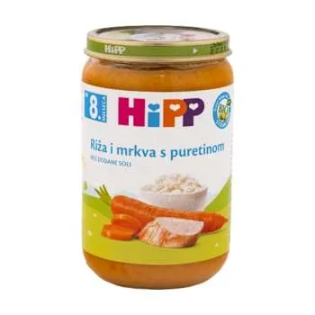 HIPP MESNA - ĆURETINA SA RIZOM I MRKVOM - 8 MJ. 