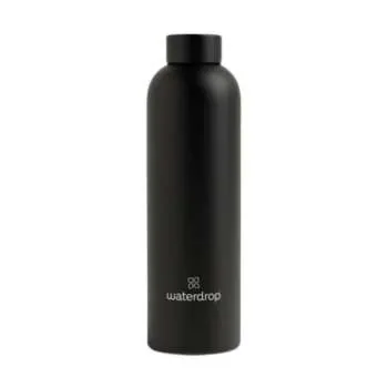 WATERDROP VTHERMO STEEL BOTTLE BLACK MATT 600ML 