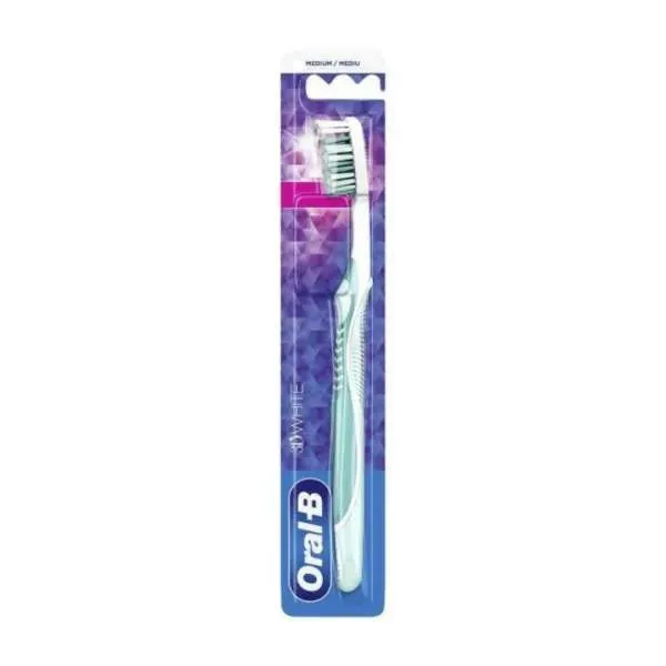 ORAL B TOOTHBRUSH 3D WHITE WITH CAP 