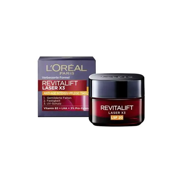 LOREAL REVITALIFT LASER ANTI-WRINKLE SFF 20 DAY CREAM 50 ML 