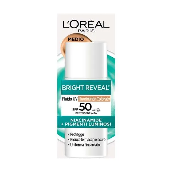 LOREAL FLUID BRIGHT REVEAL DAILY TINTED SPF50+ MEDIUM 