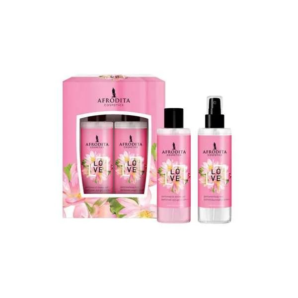 AFRODITA KOZMETICKI SET LOVE ULJNI TUS GEL+TONIK ZA TIJELO 