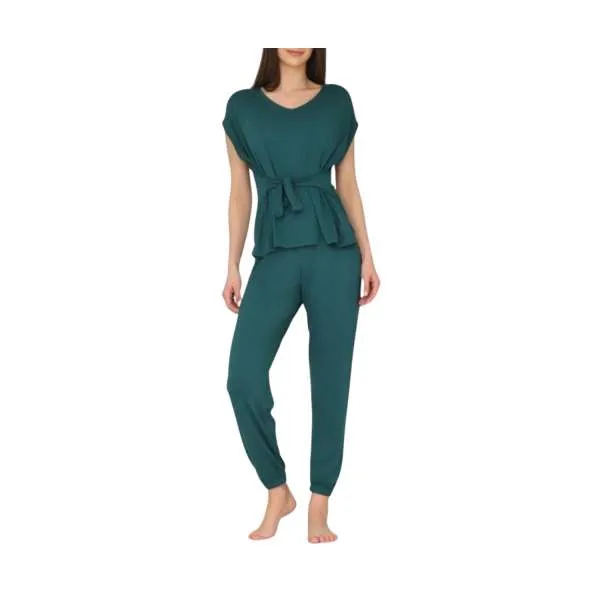 A.RAS Z.LOUNGE SET PANTALONE I MAJICA DANIA TAMNO ZELENA 44 2024 