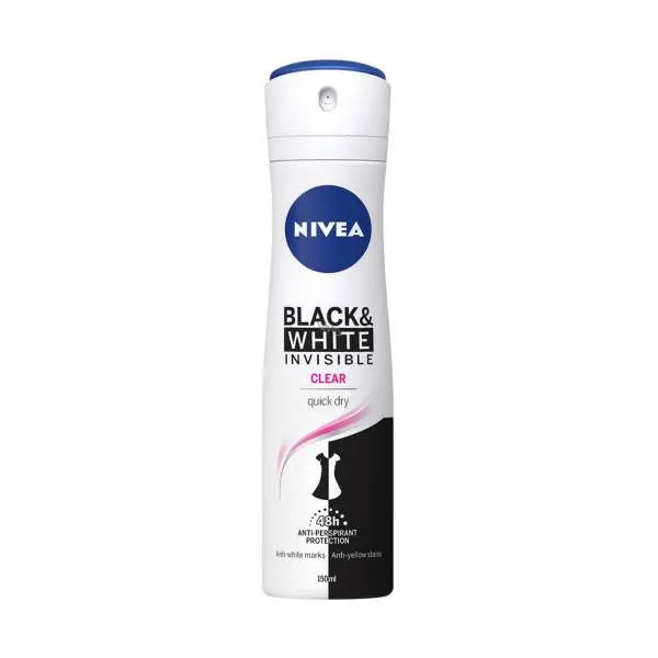 NIVEA Dezodorans INVISIBLE B&W CLEAR150ML Z. 