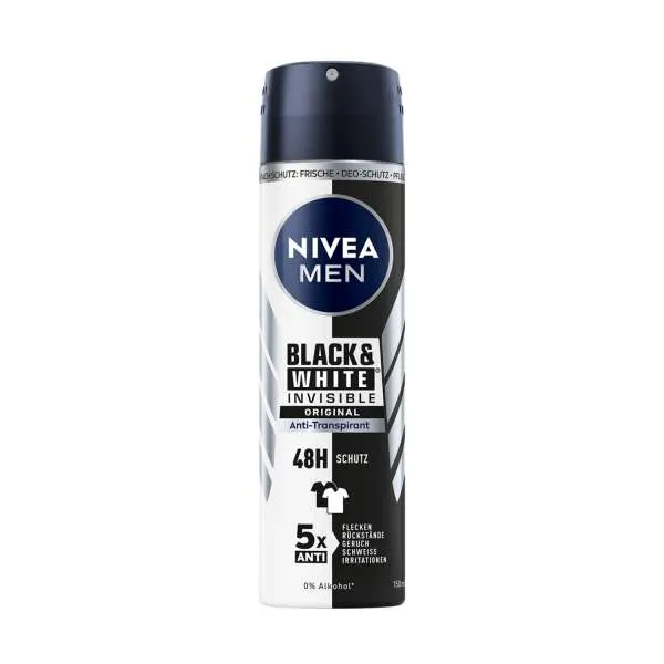 NIVEA Dezodorans INVISIBLE B&W POWER150ML M. 