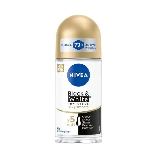 NIVEA Dezodorans ROLL ON B&W SILKY SMOOTH 50ML Z 