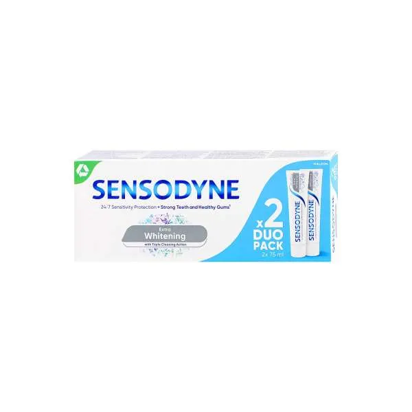 SENSODYNE PASTA ZA ZUBE EXTRA WHITE DUO 2X75ML 