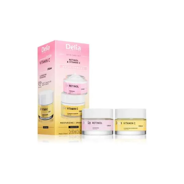 DELIA SET ZA LICE KREMA ZA LICE RETINOL + KREMA ZA LICE VITAMIN C 