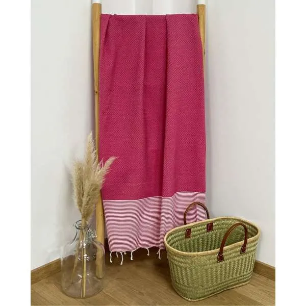 LA PLAGE PEŠKIR ZA PLAŽU PLATNENI TANJI MIKANDA FUCHSIA 100X200 