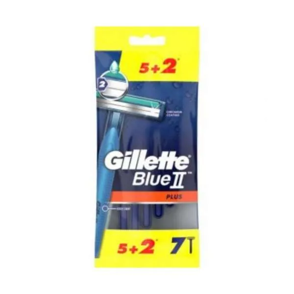 GILLETTE BLUE II PLUS BAG 5+2PCS 
