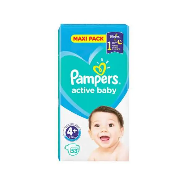 PAMPERS PELENE ACT BABY 4+MAXI PLUS VPP 53PCS 
