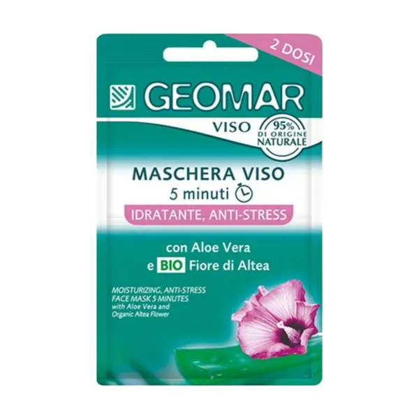 GEOMAR HIDRANTNA, ANTI-STRES MASKA ZA LICE, SA ORGANSKIM CVIJETOM ALTEE 7.5MLX2 