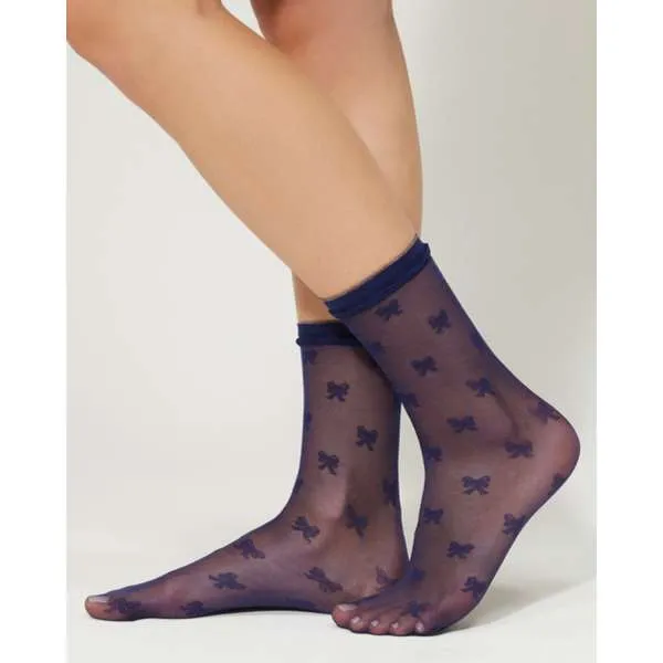 CAR G.LADY CALZ.RIBBON B86A BLU SCURO 