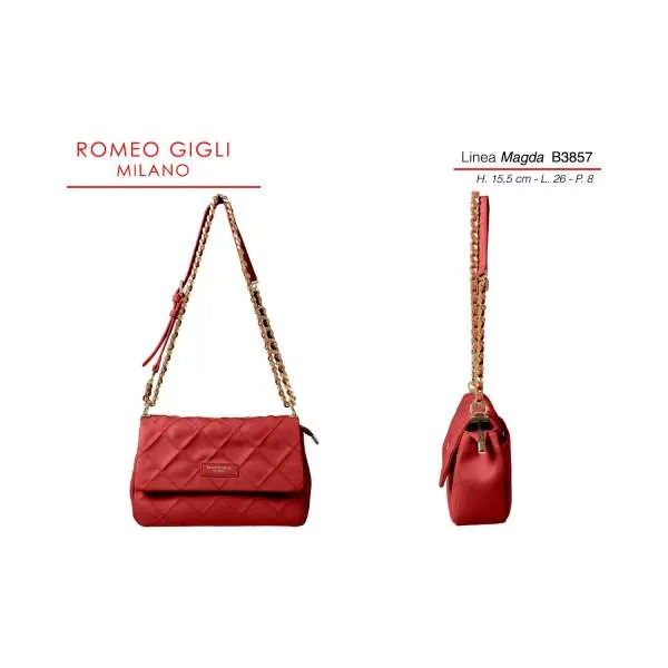 MAGDA BORSA DONNA RG MILANO      B3857 ROSSO 