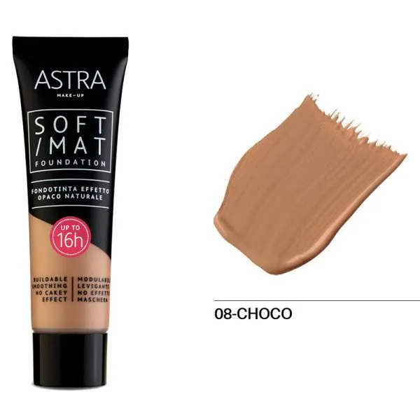 ASTRA PUDER SOFT MAT FOUNDATION CHOCO  08 