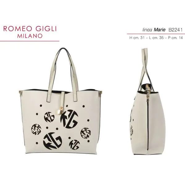 TORBA ŽENSKI MARIE BEIGE/NERO ROMEO GIGLI MILANO 