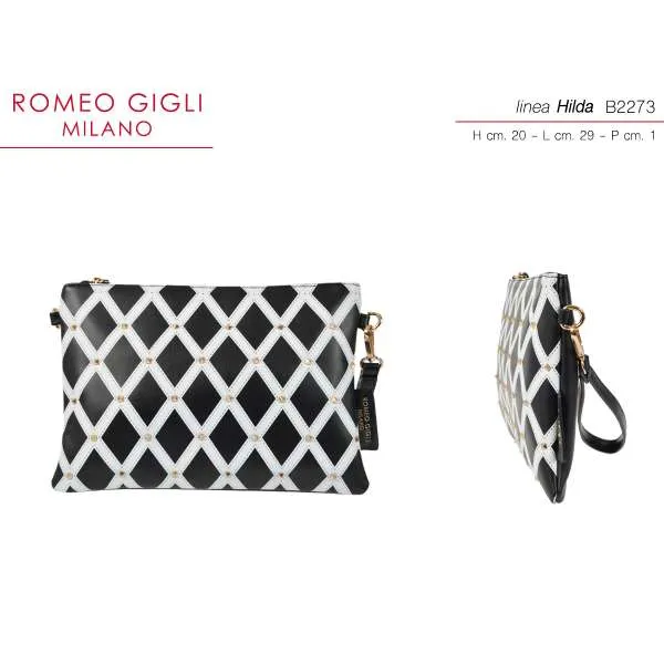 TORBA ŽENSKI HILDA NERO/OFF WHITE ROMEO GIGLI MILANO 