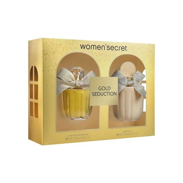 WOMEN SECRET GOLD SEDUCTION GIFT SET EDP 100ML + BODY LOTION 200ML 