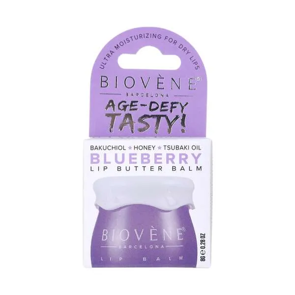 BIOVENE LIP BUTTER BALM AGE-DEFY ULTRA MOISTURIZING FOR DRAY&CHAPPED LIPS BLUBERRY+BAKUCHIOL 