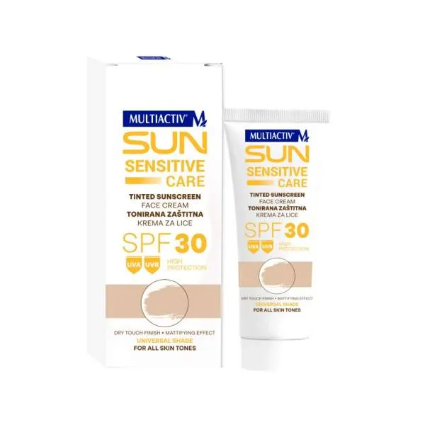MULTIACTIV SUN SENSITIVE CARE TONIRANA ZASTITNA KREMA ZA LICE 50ML SPF 30 