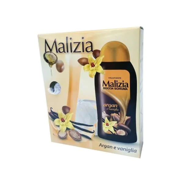 MALIZIA KOM. ARGAN&VANIGLIA (TUS300ML+PUFNA) 
