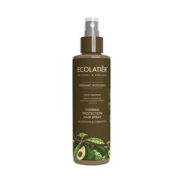 ECOLATIER SPREJ ZA KOSU THERMAL PROTECTION NUTRITION & STRENGTH ORGANIC AVOCADO 200ML 