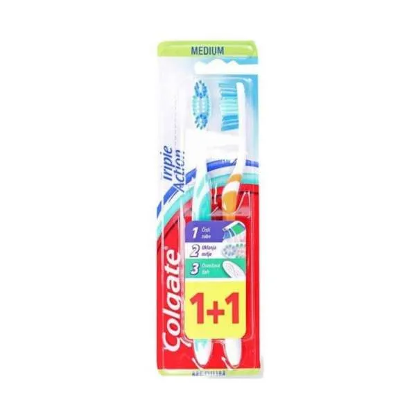 COLGATE CETKICA TRIPLE ACTION 1+1 GRATIS 
