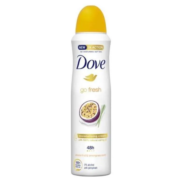 DOVE DEO GO FRESH PASSION FRUIT & LEMONGRASS SCENT 150ML WOMEN 