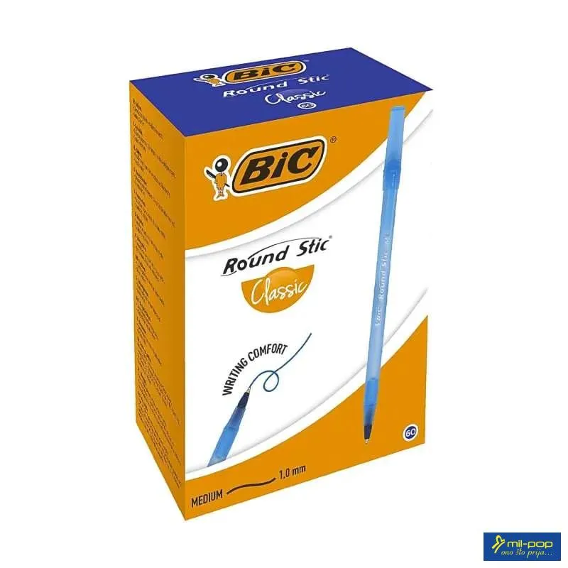 BIC HEMIJSKA OLOVKA ROUND STIC BLU BOX 60 