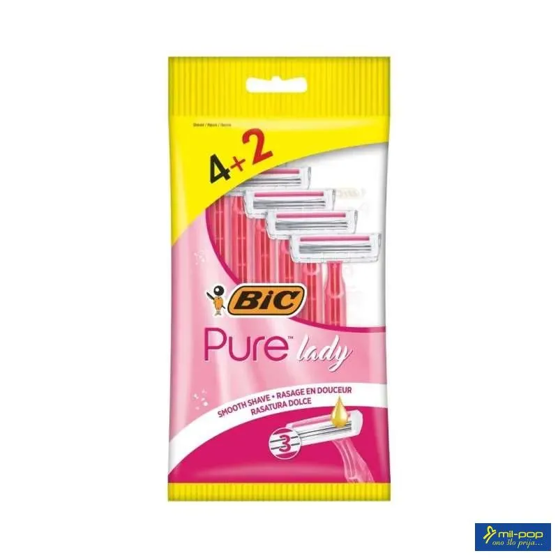 BIC BRIJAC PURE 3 LADY PINK 4+2