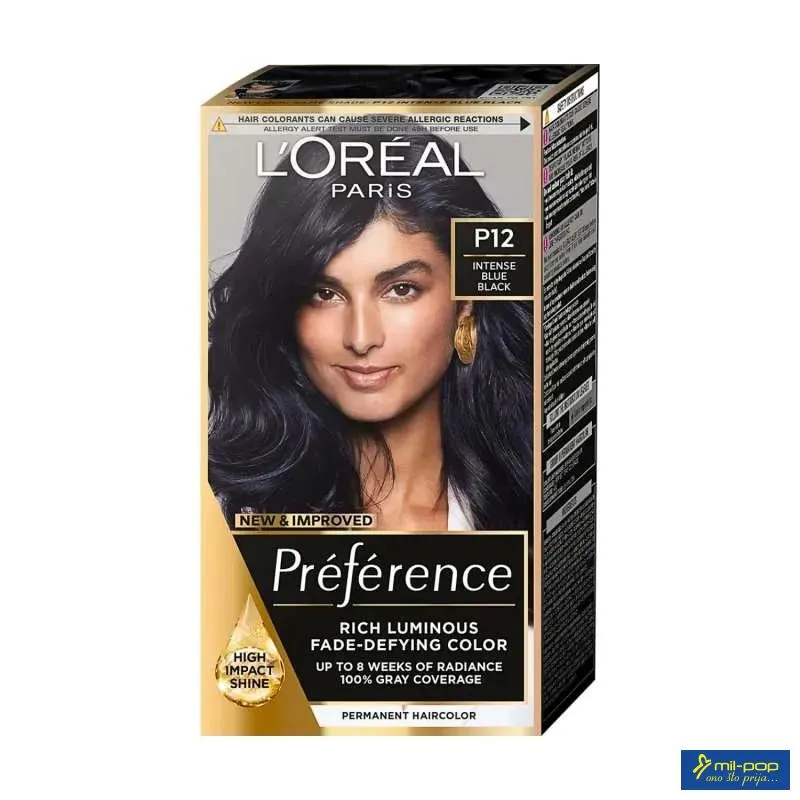 LOREAL PARIS PREFERENCE FARBA ZA KOSU-P12 SEOUL INTESE BLUE BLACK 