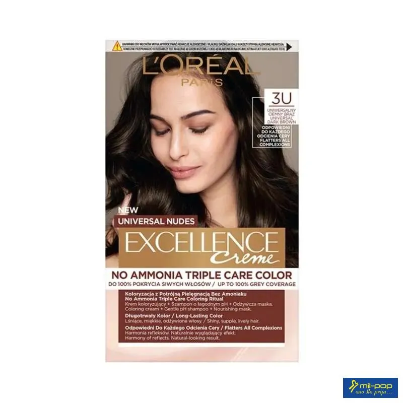 EXCELLENCE UNIVERSAL NUDES 3U UNIVERSAL DARK BROWN 