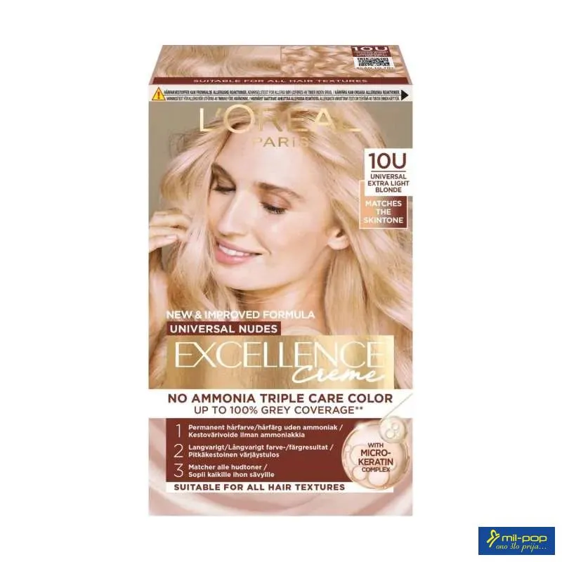 EXCELLENCE UNIVERSAL NUDES 10U UNIVERSAL LIGHTEST BLOND 