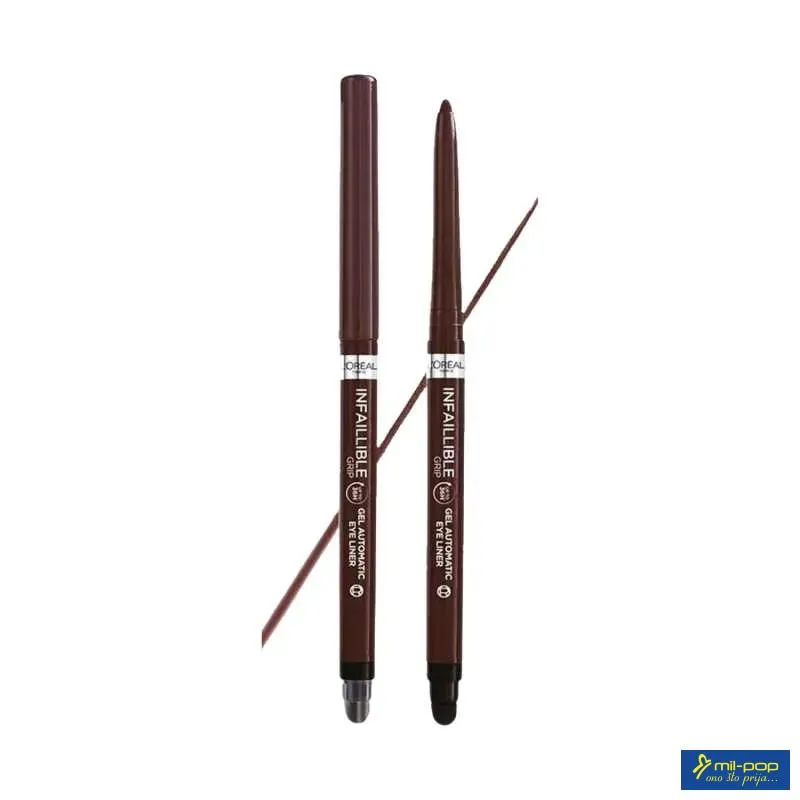 LOREAL INFAILLABLE EYELINER GRIP GEL AUTOMATIC 36H BROWN DENIM 