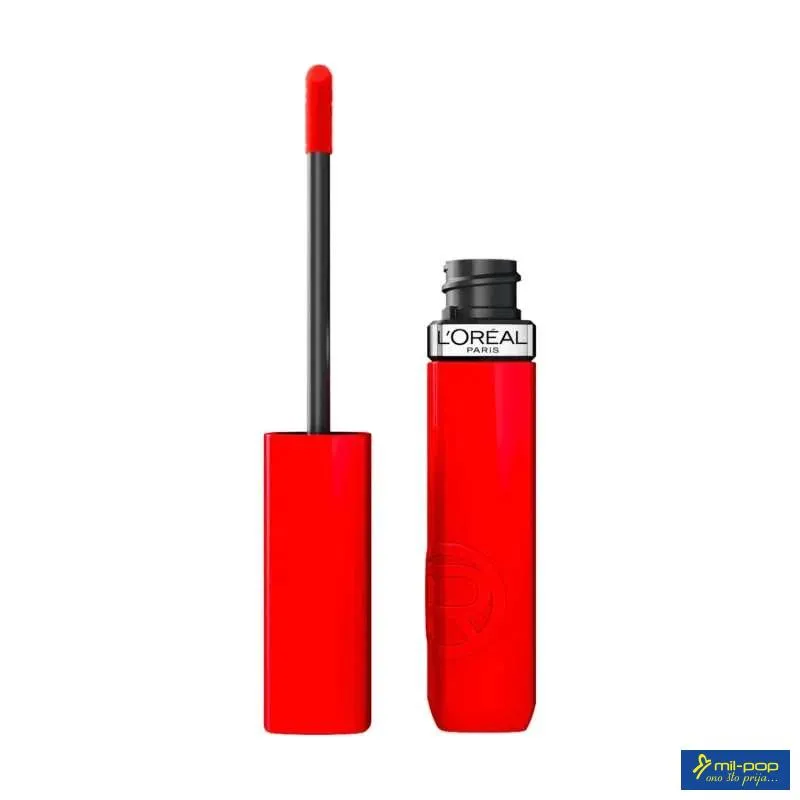 LOREAL INFAILLIBLE TECNI RUZ LAQUE RESISTANCE LIP LACQUER 410 ROUGE POPPY 
