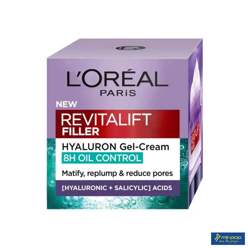 LOREAL REVITALIFT FILER HYALURON GEL-CREAM 8H IOL CONTROL 50ML