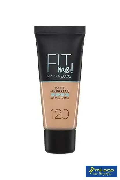 MAYBELLINE PUDER ZA LICE FIT ME MATTE + PORELESS FOUNDATION120 CLASSIC IVORY