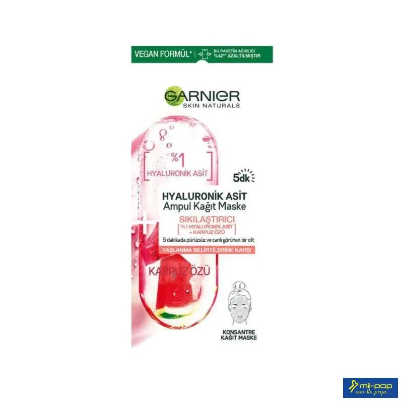GARN. MASKA ZA LICE AMPOULE 1% HYLUARONIC (FIRMING) 