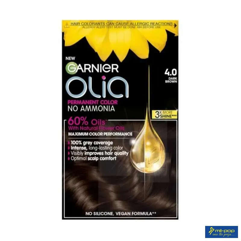 GARNIER OLIA FARBA ZA KOSU 4.0 DARK BROWN 
